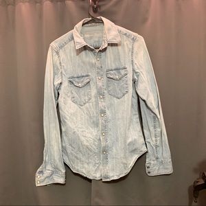 Gap Men’s XS Western Denim Blue Shirt